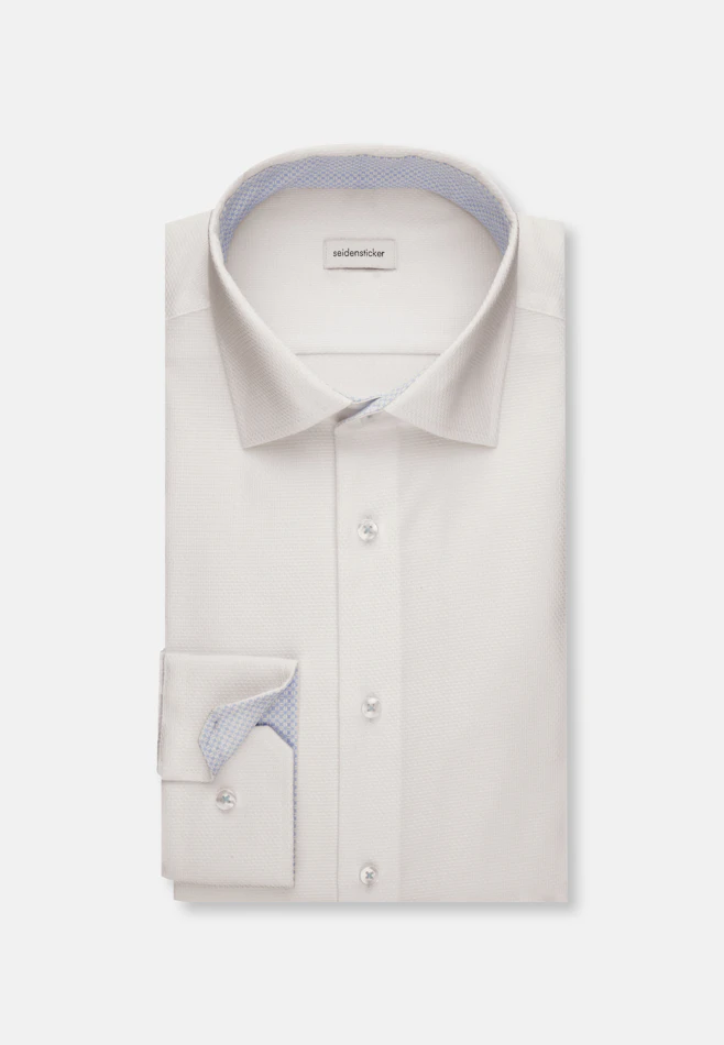Shaped Chemise d'affaires Petit motif dans Blanc | Boutique en ligne Seidensticker