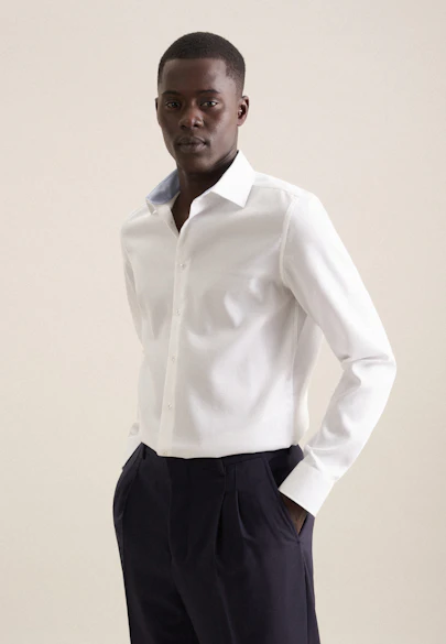 X-Slim Chemise d'affaires Petit motif in Blanc |  Seidensticker Onlineshop