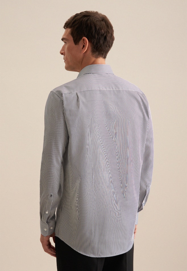 Easy-iron Satin Business Shirt in Regular with Kent-Collar in Dunkelblau | Seidensticker online shop