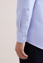 Regular Business Hemd Gestreift in Mittelblau |  Seidensticker Onlineshop