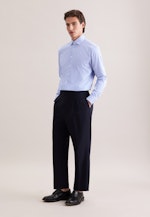 Regular Business Hemd Gestreift in Mittelblau |  Seidensticker Onlineshop