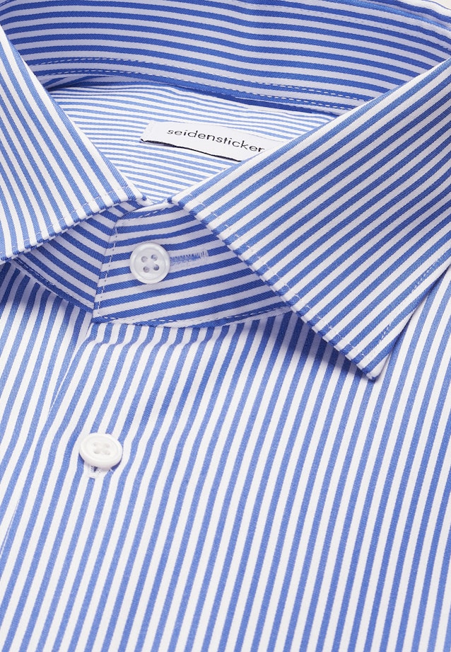 Regular Business Hemd Gestreift in Mittelblau |  Seidensticker Onlineshop