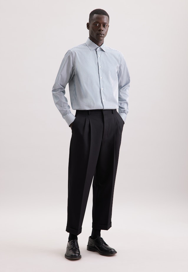 Regular Business Hemd Gestreift in Grün |  Seidensticker Onlineshop