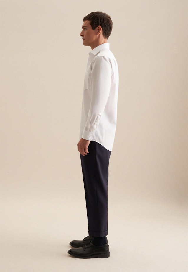 Non-iron Structure Business Shirt in Regular with Kent-Collar in White |  Seidensticker Onlineshop