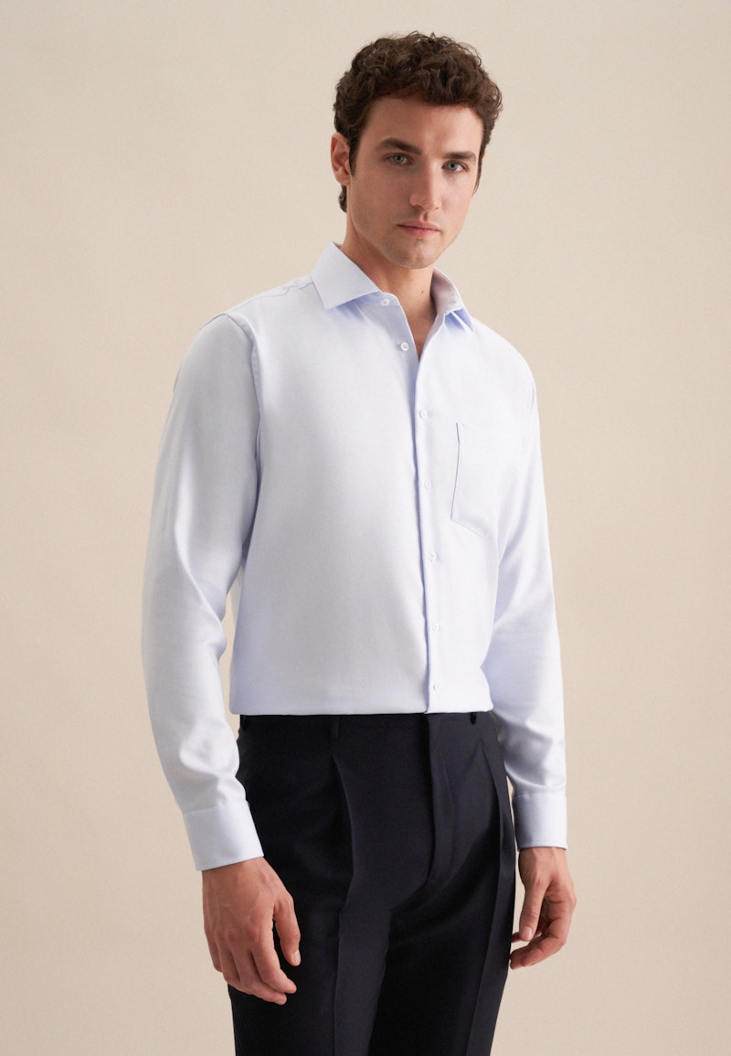 Non-iron Structure Business Shirt in Regular with Kent-Collar