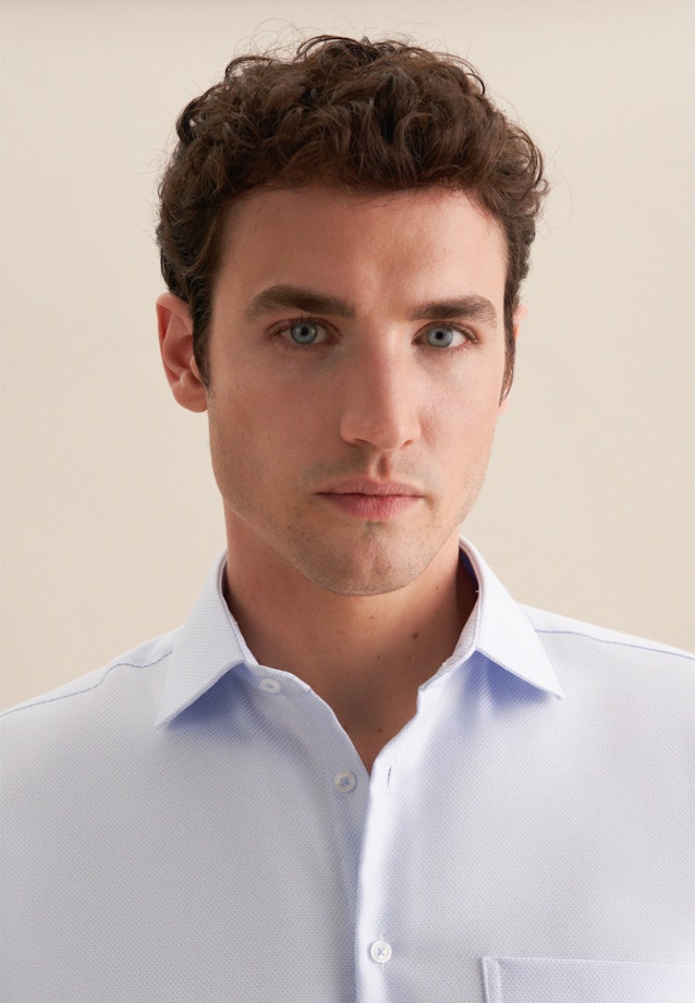 Regular Business shirt Small pattern in Light Blue |  Seidensticker Onlineshop