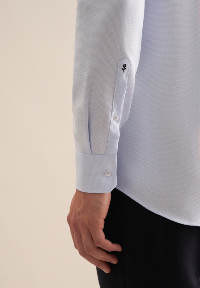 Non-iron Structure Business Shirt in Regular with Kent-Collar in Light Blue |  Seidensticker Onlineshop