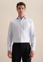 Non-iron Structure Business Shirt in Regular with Kent-Collar in Light Blue |  Seidensticker Onlineshop