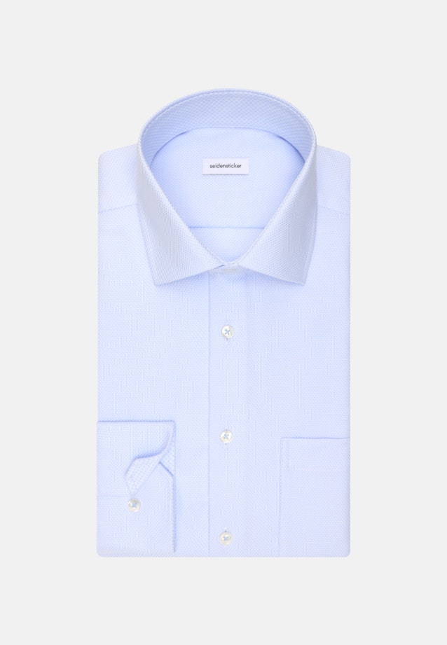 Chemise Business Regular Structuré Col Kent in Bleu Clair |  Seidensticker Onlineshop