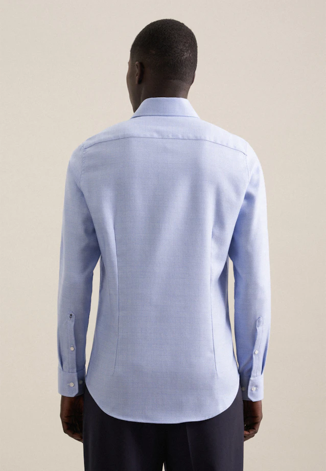 Slim Chemise d'affaires carreaux in Bleu Clair |  Seidensticker Onlineshop