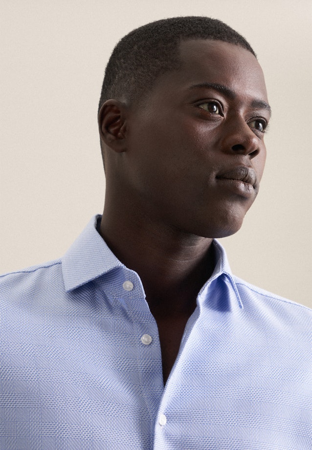 Slim Business shirt Check in Light Blue |  Seidensticker Onlineshop