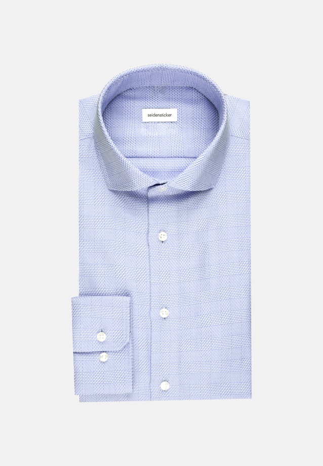 Chemise Business Slim Structuré Col Kent in Bleu Clair |  Seidensticker Onlineshop