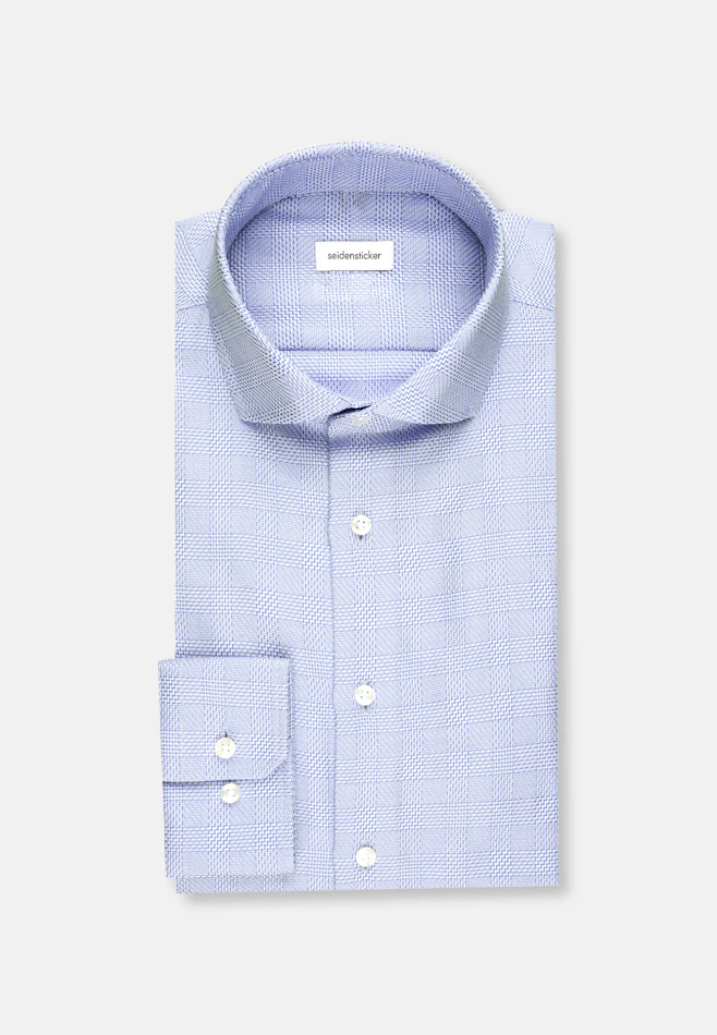 Slim Chemise d'affaires carreaux dans Bleu Clair | Boutique en ligne Seidensticker