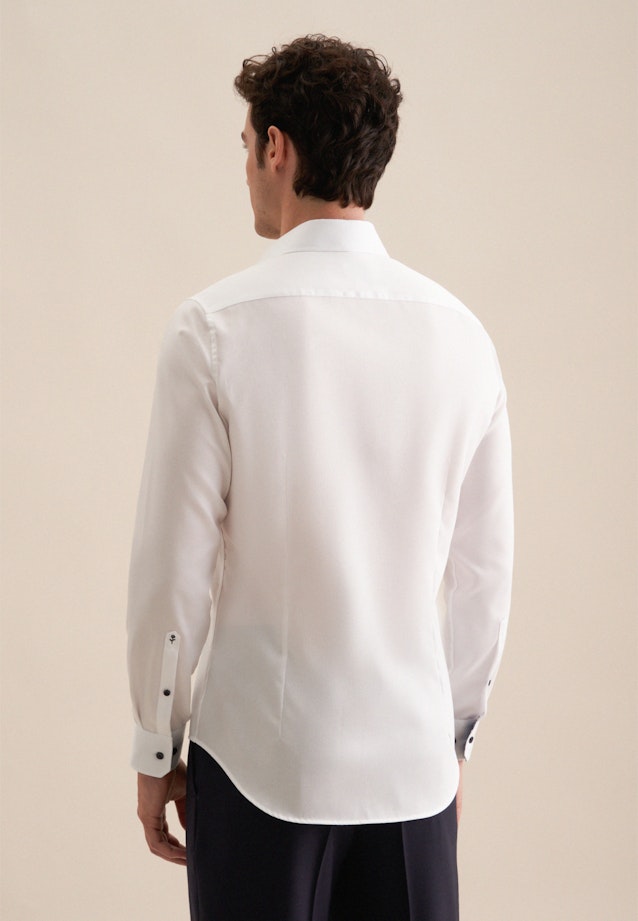 Chemise Business Slim Twill (sergé) Col Kent in Blanc |  Seidensticker Onlineshop