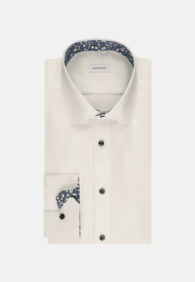 Chemise Business Slim Twill (sergé) Col Kent in Blanc |  Seidensticker Onlineshop