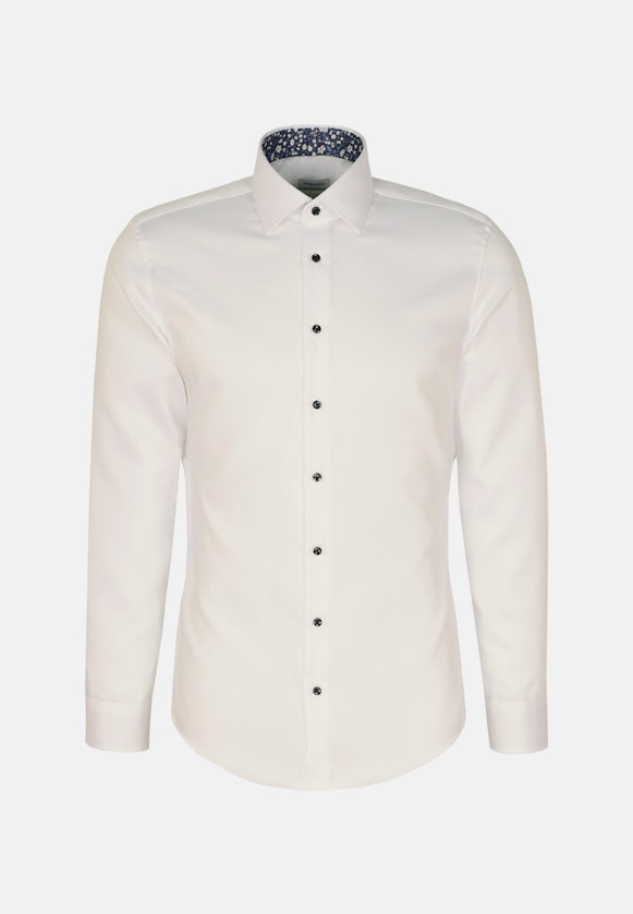 Non-iron Twill Business Shirt in Slim with Kent-Collar in White |  Seidensticker Onlineshop