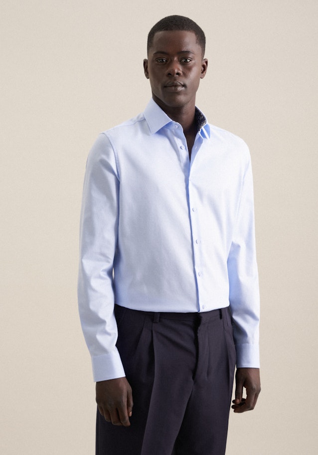 Seidensticker Bügelfreies Twill Business Hemd in Slim mit Kentkragen