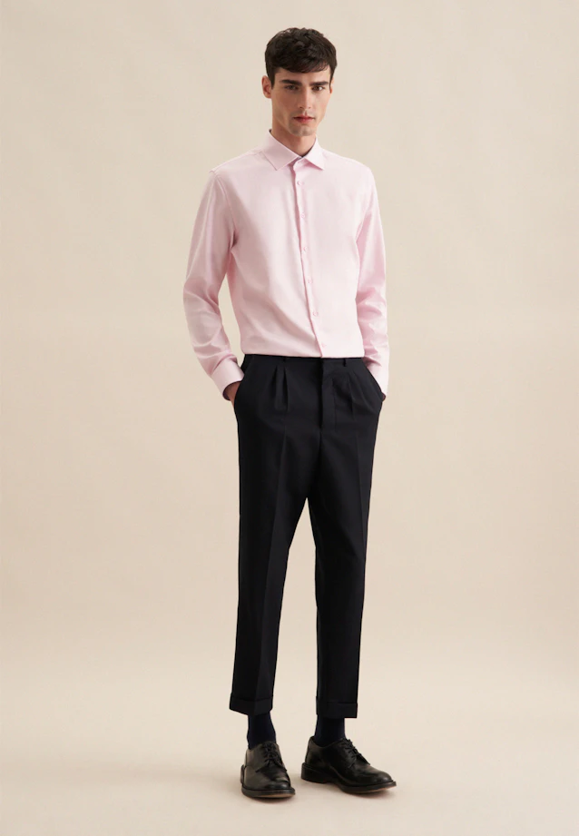 Shaped Business Hemd Uni in Rosa/Pink |  Seidensticker Onlineshop