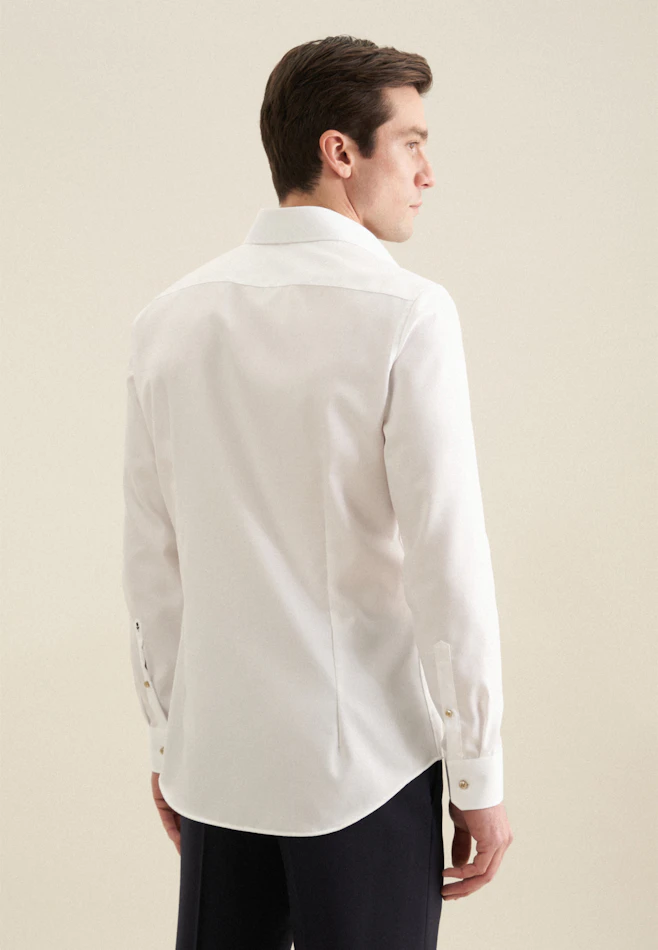 Shaped Business shirt Uni in White | Seidensticker online shop