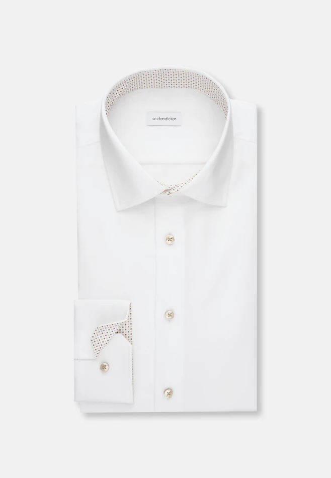 Shaped Chemise d'affaires Uni dans Blanc | Boutique en ligne Seidensticker