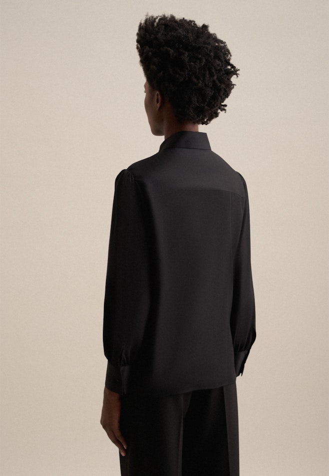 Plain weave Shirt Blouse in Black | Seidensticker online shop