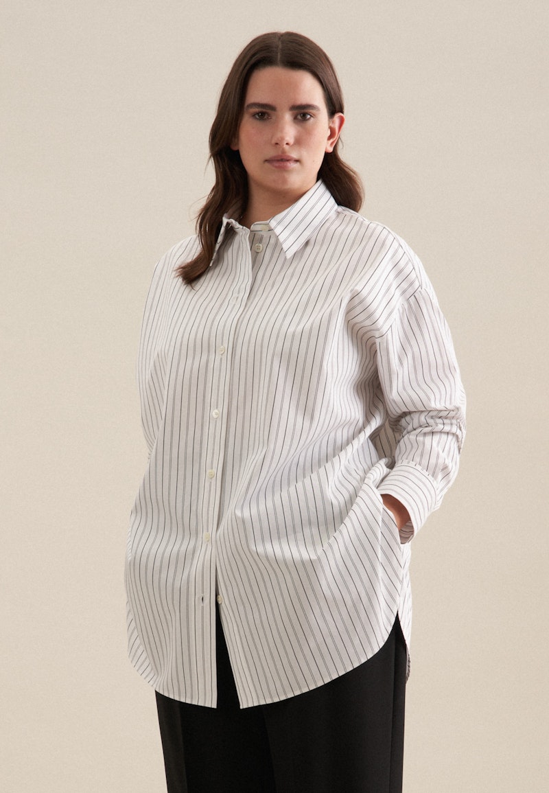 Grande taille Collar Long Blouse