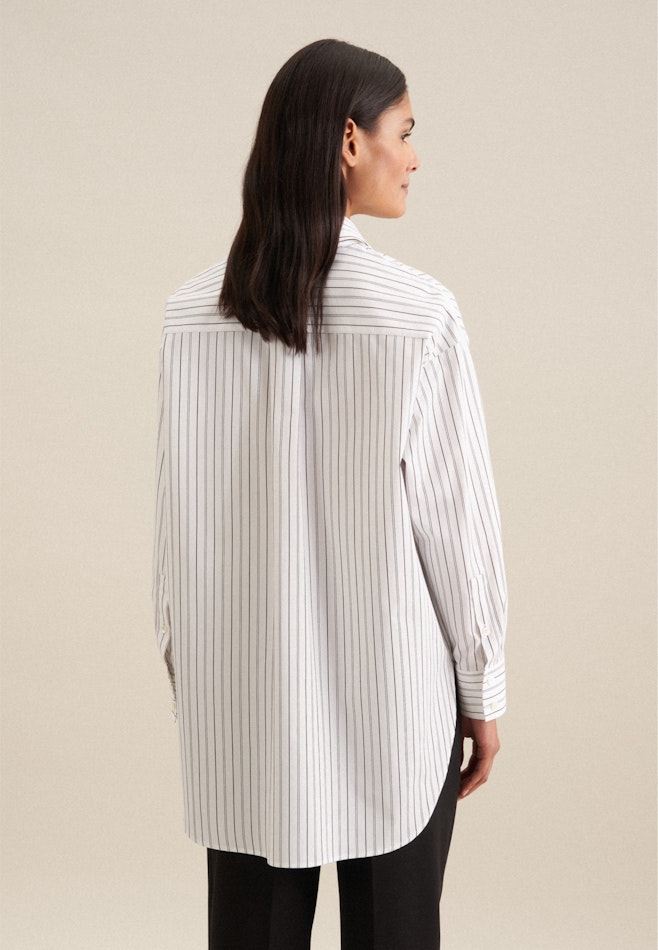 Long sleeve Twill Long Blouse in White | Seidensticker online shop