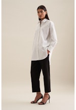 Long sleeve Twill Long Blouse in White |  Seidensticker Onlineshop