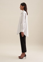 Long sleeve Twill Long Blouse in White |  Seidensticker Onlineshop