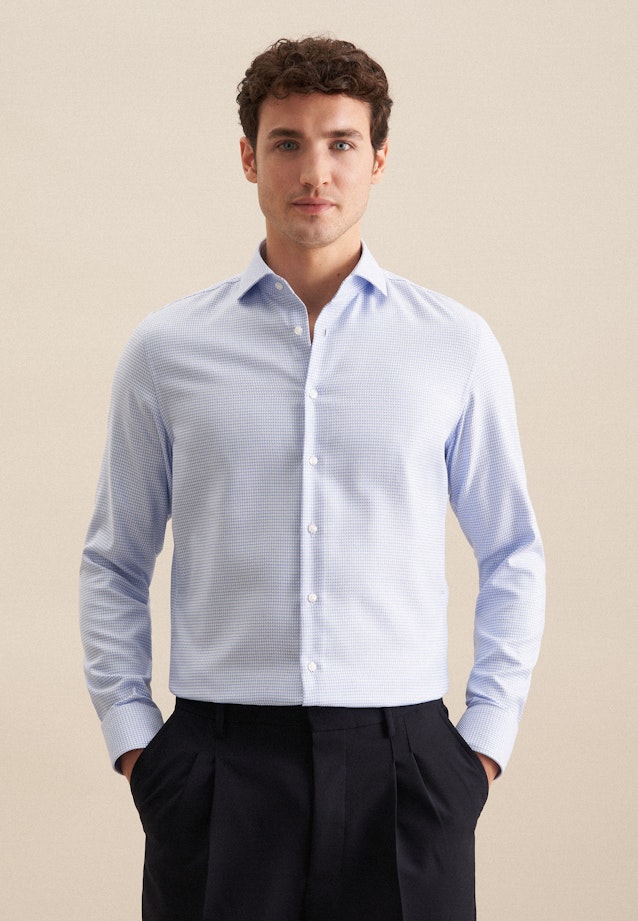 Slim Business Hemd Struktur in Hellblau |  Seidensticker Onlineshop