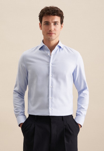 Slim Business Hemd Struktur in Hellblau |  Seidensticker Onlineshop