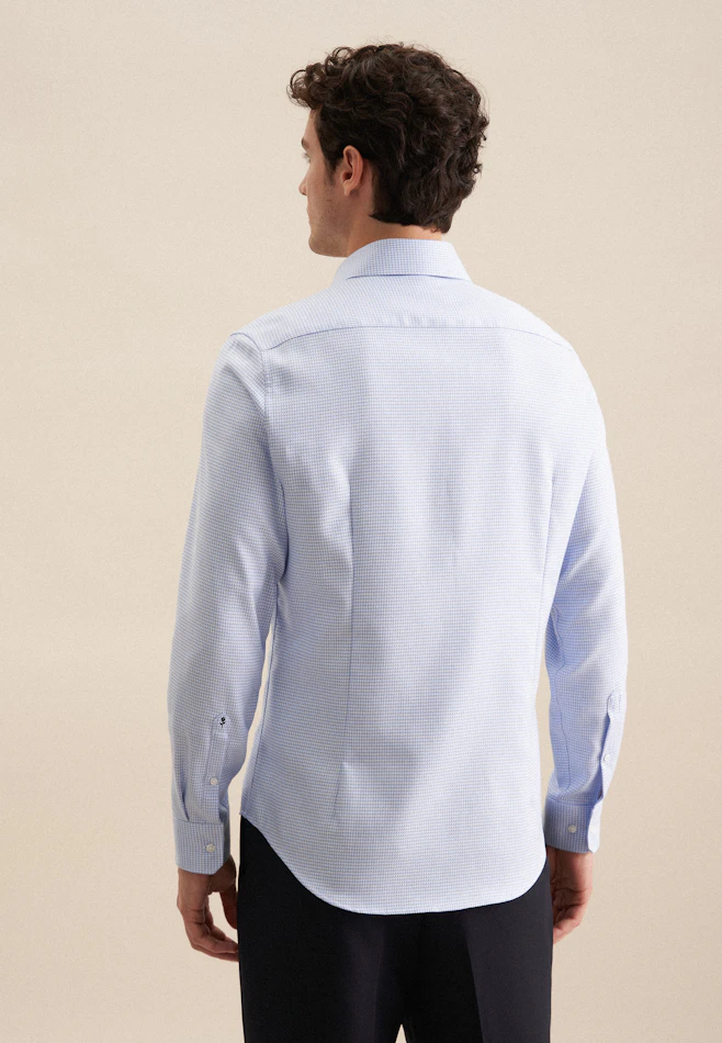 Slim Business Hemd Struktur in Hellblau | Seidensticker Onlineshop