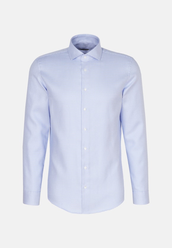 Chemise Business Slim Structuré Col Kent in Bleu Clair |  Seidensticker Onlineshop