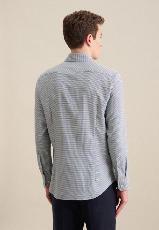 Slim Chemise d'affaires Structure dans Turquoise | Boutique en ligne Seidensticker