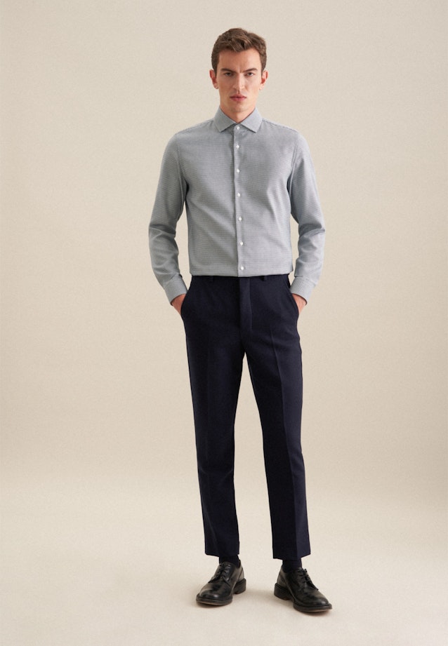 Slim Business Hemd Struktur in Türkis |  Seidensticker Onlineshop