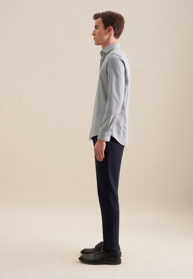 Slim Business Hemd Struktur in Türkis |  Seidensticker Onlineshop