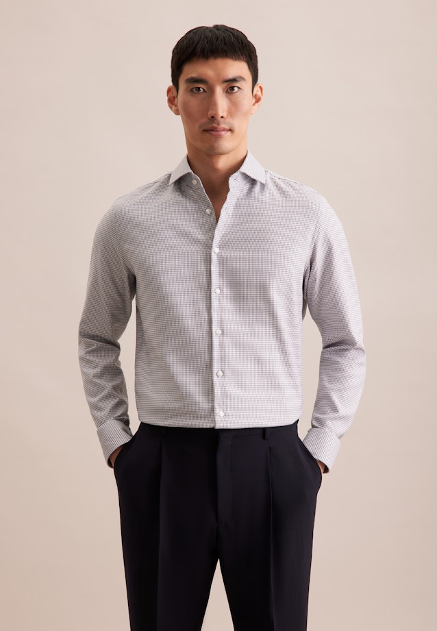 Slim Business shirt Structure in Grey |  Seidensticker Onlineshop