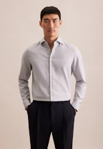 Slim Business Hemd Struktur in Grau |  Seidensticker Onlineshop
