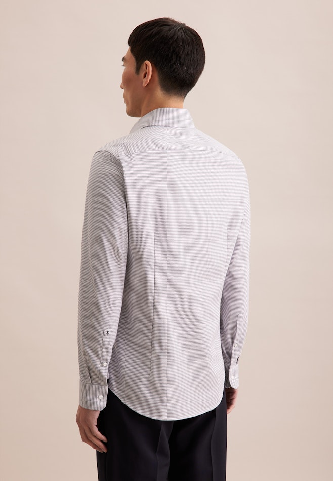 Slim Business Hemd Struktur in Grau | Seidensticker Onlineshop