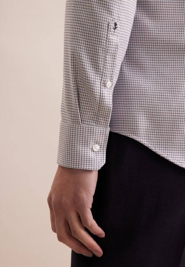 Slim Business Hemd Struktur in Grau |  Seidensticker Onlineshop