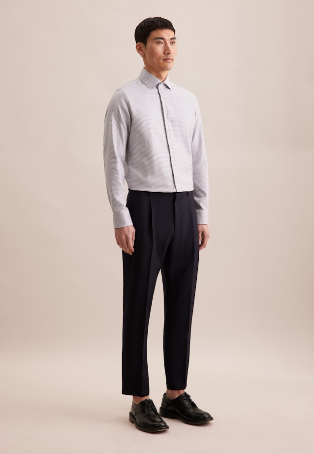 Slim Business shirt Structure in Grey |  Seidensticker Onlineshop