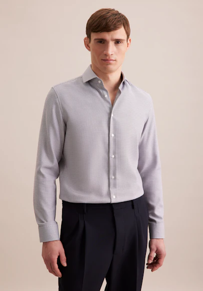 Slim Business Hemd Struktur in Braun | Seidensticker Onlineshop