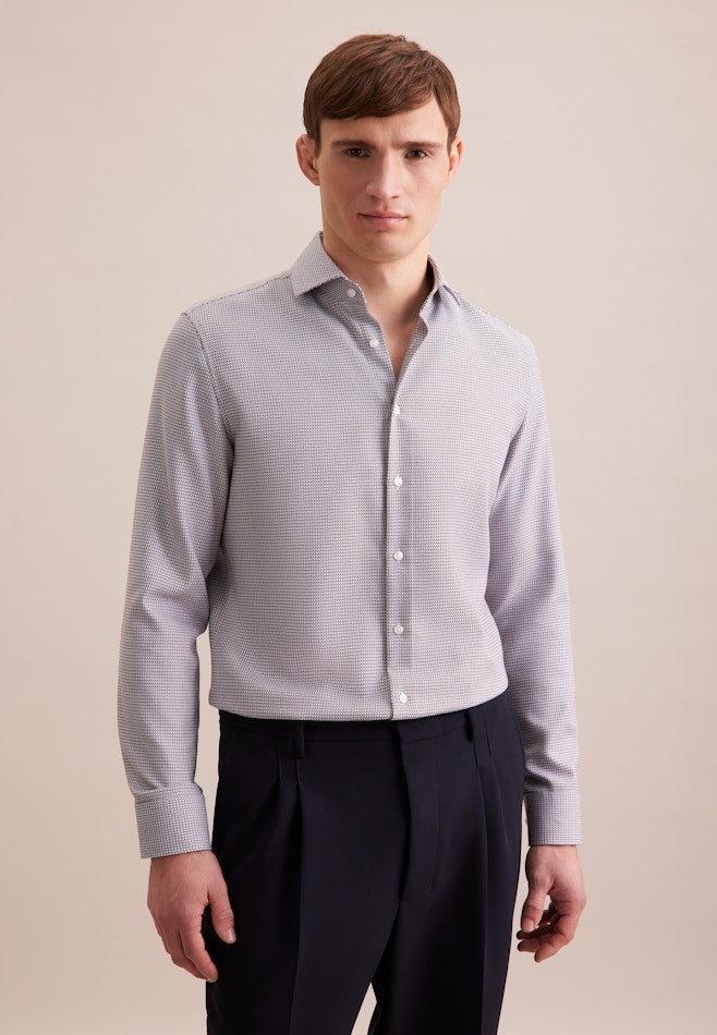 Slim Business Hemd Struktur in Braun | Seidensticker Onlineshop
