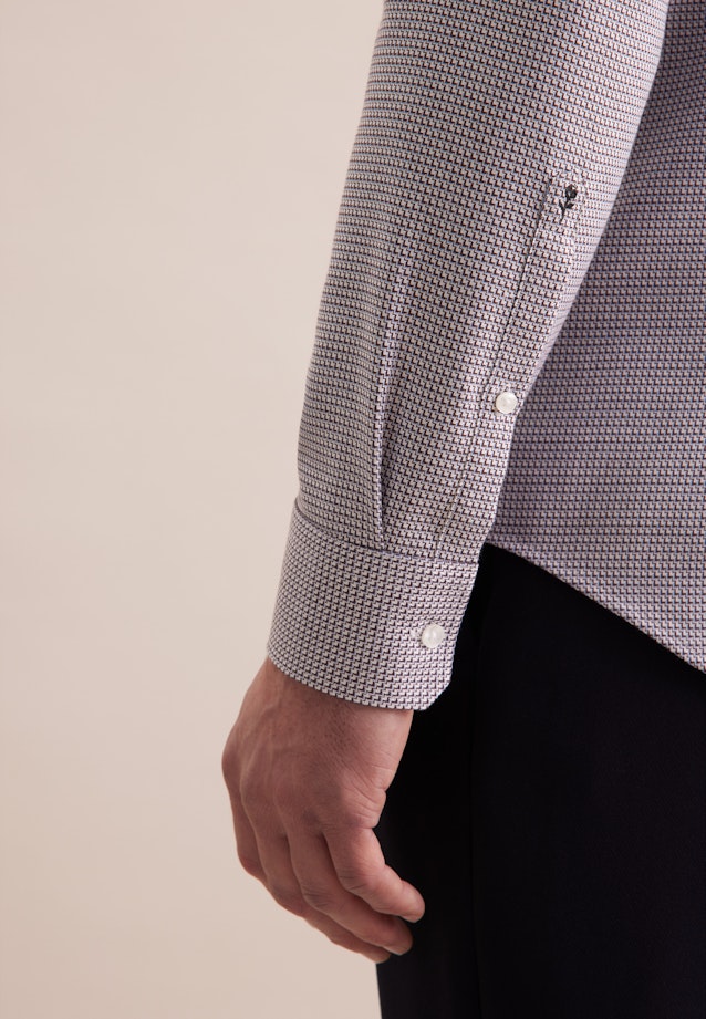 Slim Business Hemd Struktur in Braun |  Seidensticker Onlineshop