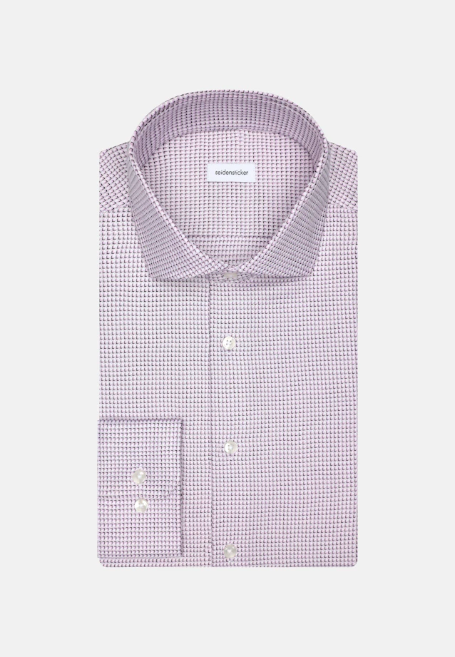 Slim Business Hemd Struktur in Lila |  Seidensticker Onlineshop