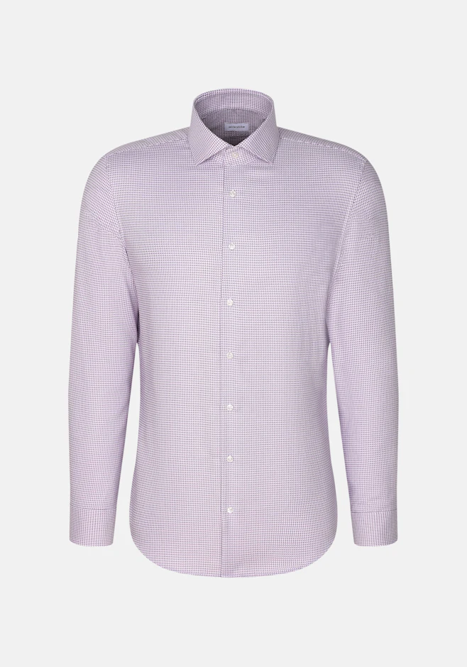 Slim Business Hemd Struktur in Lila | Seidensticker Onlineshop