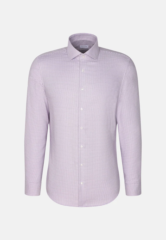 Slim Business Hemd Struktur in Lila |  Seidensticker Onlineshop