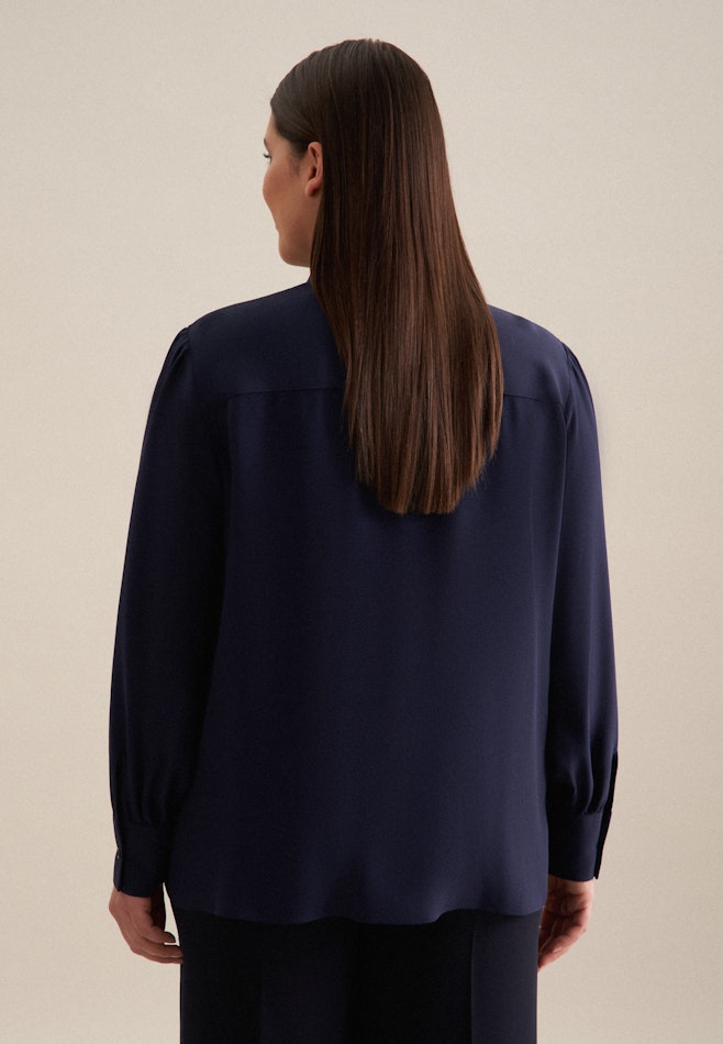 Grande taille Collar Shirt Blouse in Dark Blue | Seidensticker online shop