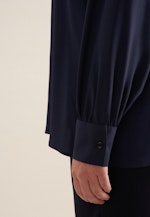 Grande taille Collar Shirt Blouse in Dark Blue |  Seidensticker Onlineshop