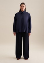 Grande taille Collar Shirt Blouse in Dark Blue |  Seidensticker Onlineshop